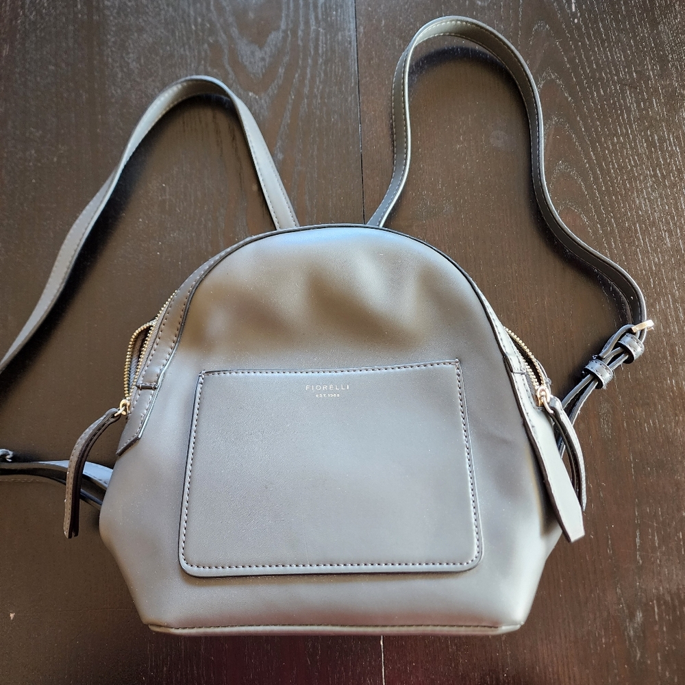 Fiorelli Backpack Handbag Purse Gray Classic Feminine Preppy Y2K 90's Minimalist